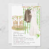Moderne rustikale Hochzeit im Freien Einladung (Vorderseite)