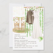 Moderne rustikale Hochzeit im Freien Einladung (Vorderseite)
