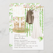 Moderne rustikale Hochzeit im Freien Einladung (Vorne/Hinten)