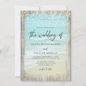 Moderne Rustikale Hochzeit in Urlaubsort Einladung (Vorderseite)