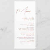 Moderne rustikale Hochzeit Menükarte (Vorderseite)