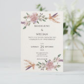 Moderne Rustikale Hochzeit RSVP Karte (Stehend Vorderseite)