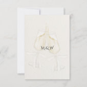 Moderne Rustikale Hochzeit RSVP Karte (Rückseite)