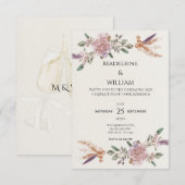 Moderne Rustikale Hochzeit RSVP Karte (Vorne/Hinten)
