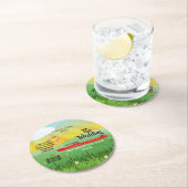 Moderne Rustikale Hochzeit Runder Pappuntersetzer (Vor Ort)