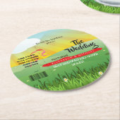 Moderne Rustikale Hochzeit Runder Pappuntersetzer (Angewinkelt)