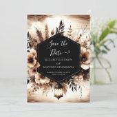 Moderne Rustikale Hochzeit Save The Date (Stehend Vorderseite)