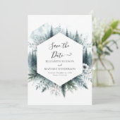 Moderne Rustikale Hochzeit Save The Date (Stehend Vorderseite)