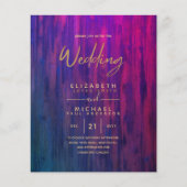 Moderne rustikale Hochzeiten mit Lila Gold (Vorderseite)