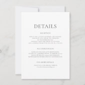 Moderne rustikale Hochzeitsdetails Flat Card (Vorderseite)