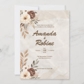 Moderne Rustikale Hochzeitsfeier Einladung (Vorderseite)