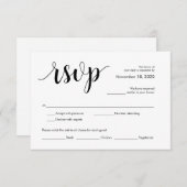 Moderne Rustikale Hochzeitskarte RSVP Begleitkarte (Vorne/Hinten)