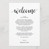 Moderne rustikale Hochzeitskarte und Begrüßungskar Programm (Vorderseite)