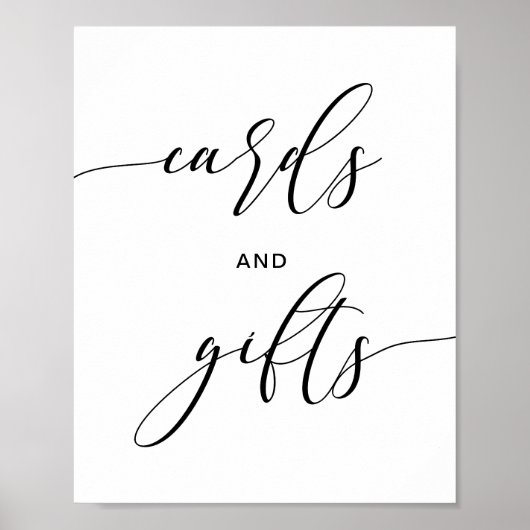 Moderne rustikale Hochzeitskarten & Geschenkgutsch Poster (Vorne)