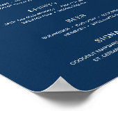 Moderne rustikale Hochzeitspass-Bar Poster (Ecke)