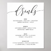 Moderne rustikale Hochzeitspass-Bar Poster (Vorne)
