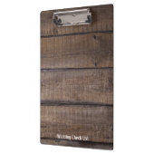 Moderne Rustikale Hochzeitsplaner Klemmbrett (Links)