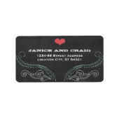 Moderne rustikale Hochzeitsstiftung Adressaufkleber (Vorne)