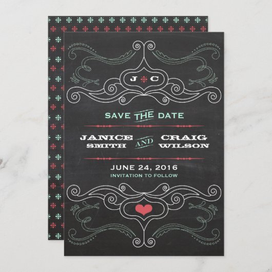 Moderne rustikale Hochzeitsstiftung Save The Date (Vorne/Hinten)