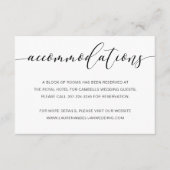 Moderne rustikale Hochzeitsunterkünfte Beilage Car Begleitkarte (Vorderseite)