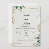 Moderne rustikale Hochzeitsvorlage Einladung (Vorderseite)