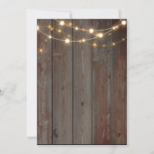 Moderne Rustikale Holz Blumenlichter Hochzeit Einladung (Rückseite)