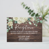 Moderne Rustikale Holzblumenhochzeit Begleitkarte (Stehend Vorderseite)