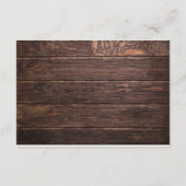 Moderne Rustikale Holzblumenhochzeit Begleitkarte (Rückseite)