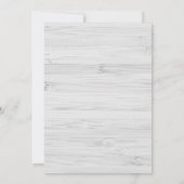 Moderne rustikale Holzeinschlag Abschluss / Foto Einladung (Rückseite)