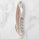 Moderne rustikale Holzflasche Kellnermesser (Rückseite)