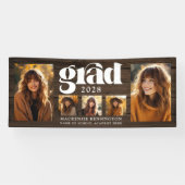 Moderne Rustikale Holzkunst Abschluss FotoCollage Banner (Horizontal)