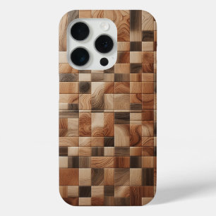 Moderne rustikale Holzmaserung-Mosaik-Handyhülle  Case-Mate iPhone Hülle