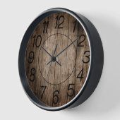 Moderne Rustikale Holzmauer Uhr (Winkel)