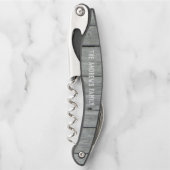 Moderne rustikale Holzschraubenschraube Kellnermesser (Vorderseite)