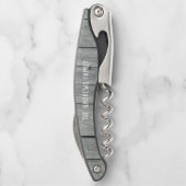 Moderne rustikale Holzschraubenschraube Kellnermesser (Rückseite)