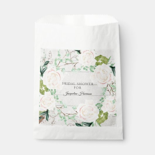 Moderne rustikale Holzwasserfarbe Blumenblume Elfe Geschenktütchen (Vorderseite)