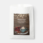 Moderne rustikale Hot Cocoa Cosy Babydusche Geschenktütchen (Vorderseite)