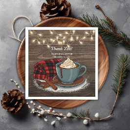 Moderne rustikale Hot Cocoa Cosy Babydusche Serviette