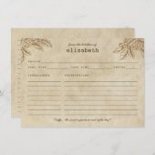 Moderne Rustikale Kaffeekarte Pflanze Bienen Zitat Begleitkarte (Vorne/Hinten)