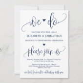 Moderne rustikale Kalligraphie Herz machen wir Hoc Einladung (Vorderseite)