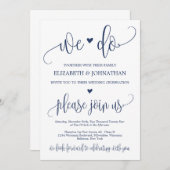 Moderne rustikale Kalligraphie Herz machen wir Hoc Einladung (Vorne/Hinten)