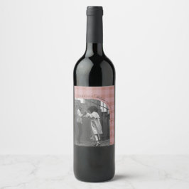 Moderne Rustikale Karierte Feiertags-Wein-Etikett  Weinetikett