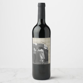 Moderne Rustikale Karierte Feiertags-Wein-Etikett  Weinetikett
