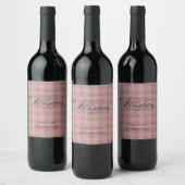 Moderne Rustikale Karo-Personalisierte Wein-Gesche Weinetikett (Flaschen)