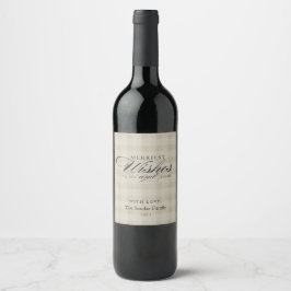 Moderne Rustikale Karo-Personalisierte Wein-Gesche Weinetikett