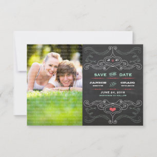 Moderne rustikale Karton-Typografie Save the Date