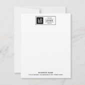 Moderne, rustikale Kraft Black Custom Business Log Mitteilungskarte (Vorderseite)