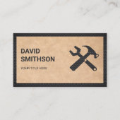 Moderne Rustikale Kraft Handyman Auto Reparatur Me Visitenkarte (Vorderseite)