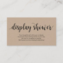 Moderne rustikale Kraft, schwarze Schrift, Display