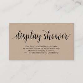 Moderne rustikale Kraft, schwarze Schrift, Display Begleitkarte